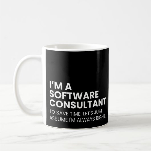 Software Consultant Funny Analyst Sprichwort Kaffeetasse (Links)