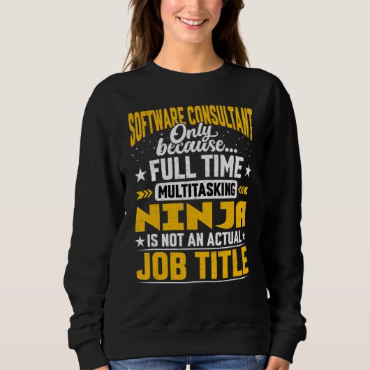 Software Consultant Job Title Software Berater Co Sweatshirt (Vorderseite)