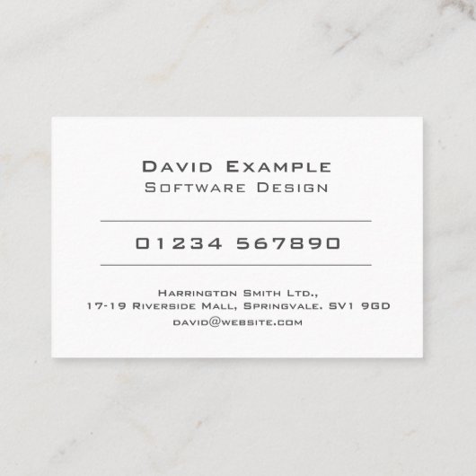 Software-Design mit Foto des Inhabers Visitenkarte (Rückseite)