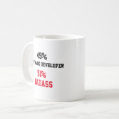 Software Developer Badass Kaffeetasse (Vorderseite Links)