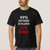 Software Developer Badass T-Shirt (Vorderseite)