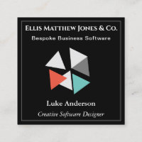 Software Developer Black Geometric QR Code