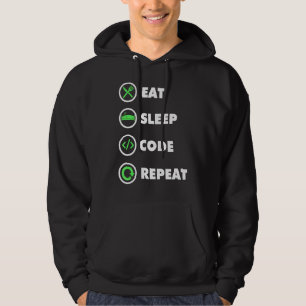 Software Developer Computer Coder aß Sleep Code R Hoodie