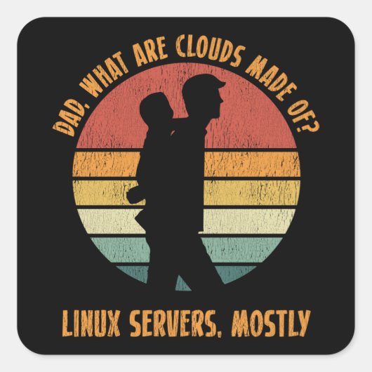 Software Developer Computer Programmer Vater Quadratischer Aufkleber (Vorderseite)