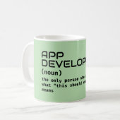 Software Developer Definition-Kaffee-Tasse Kaffeetasse (Vorderseite Links)