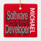 Software Developer Extraordinaire CUSTOM Keramikornament (Rückseite)