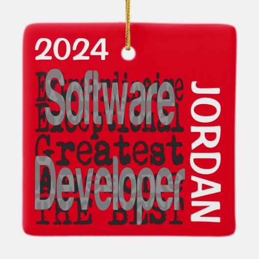 Software Developer Extraordinaire CUSTOM Keramikornament (Rückseite)