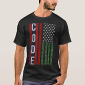 Software Developer for Coder and Hacker with USA F T-Shirt (Vorderseite)