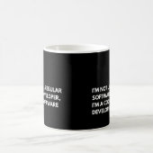 Software Developer Funny Programmer Sprichwort Kaffeetasse (Mittel)