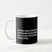 Software Developer Funny Programmer Sprichwort Kaffeetasse (Links)
