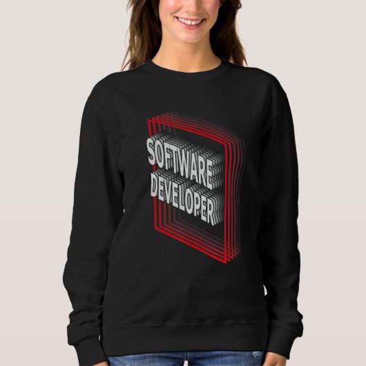 Software Developer Job Title Appreciation Retro Sweatshirt (Vorderseite)