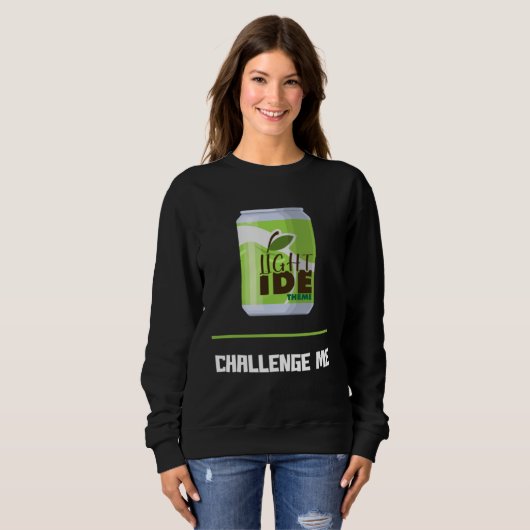 Software Developer Light IDE Theme Challenge Me Sweatshirt (Vorne ganz)