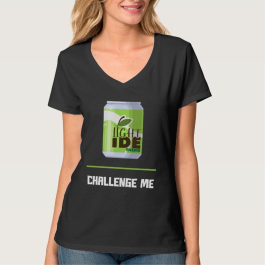 Software Developer Light IDE Theme Challenge Me T-Shirt (Vorderseite)