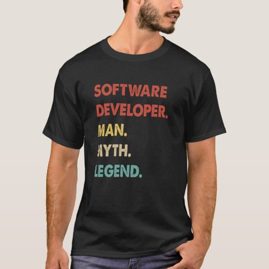 Software Developer Man Myth Legend 1 T-Shirt (Vorderseite)