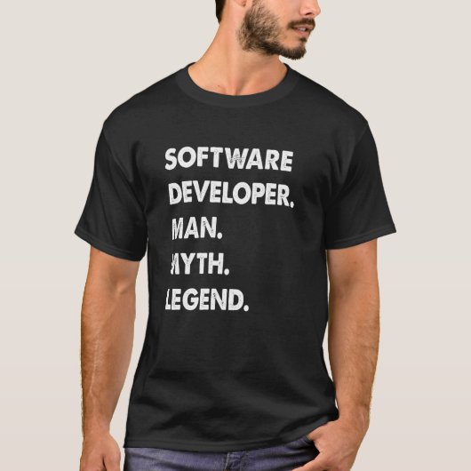 Software Developer Man Myth Legend T-Shirt (Vorderseite)