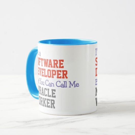 Software Developer Miracle Worker-Tasse Tasse (Vorderseite Links)