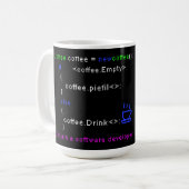 Software Developer PC Coffee Drink Coding Coding E Kaffeetasse (Vorderseite Links)