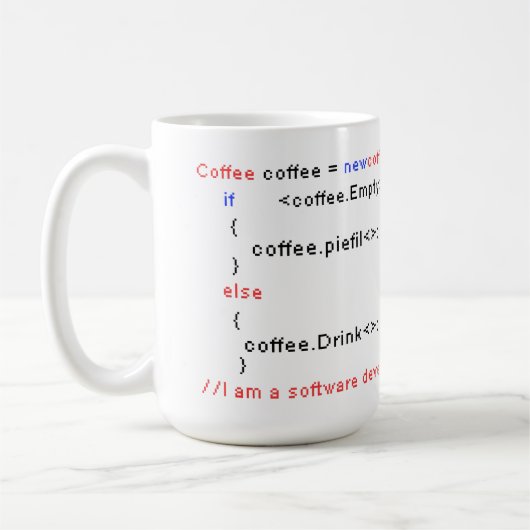 Software Developer PC Coffee Drink Coding Coding E Kaffeetasse (Links)