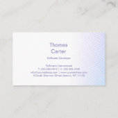 Software Developer Programer International Card Visitenkarte (Rückseite)