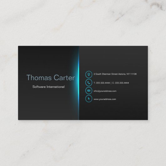 Software Developer Programer International Card Visitenkarte (Rückseite)