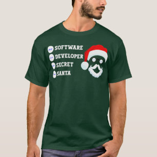 Software Developer Secret Santa Funny Vintag Desi T-Shirt