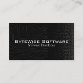 Software Developer Techno Moderner QR Code Visitenkarte (Vorderseite)