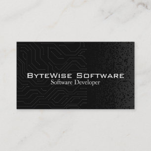 Software Developer Techno Moderner QR Code Visitenkarte