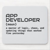 Software Developer Work Desk Spaß Mousepad (Vorne)