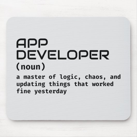 Software Developer Work Desk Spaß Mousepad (Vorne)