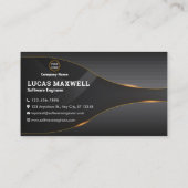 Software Engineer Business Cards Black Business Visitenkarte (Rückseite)