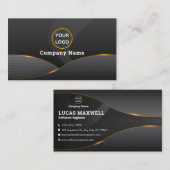 Software Engineer Business Cards Black Business Visitenkarte (Vorne/Hinten)