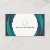 Software Engineer Business Cards Blau und Weiß Visitenkarte (Rückseite)