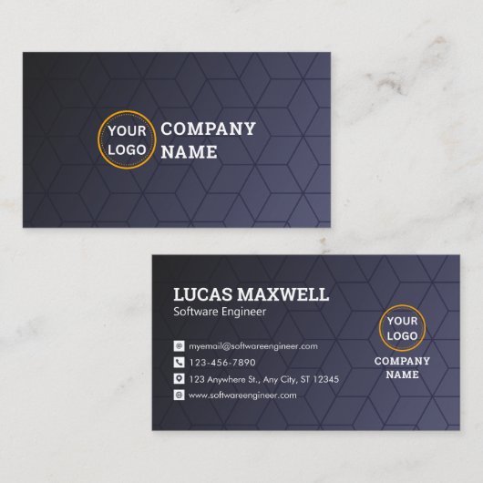 Software Engineer Business Cards Corporate Visitenkarte (Vorne/Hinten)