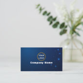Software Engineer Business Cards Dark Blue Techno Visitenkarte (Stehend Vorderseite)