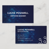 Software Engineer Business Cards dunkelblau Visitenkarte (Vorne/Hinten)