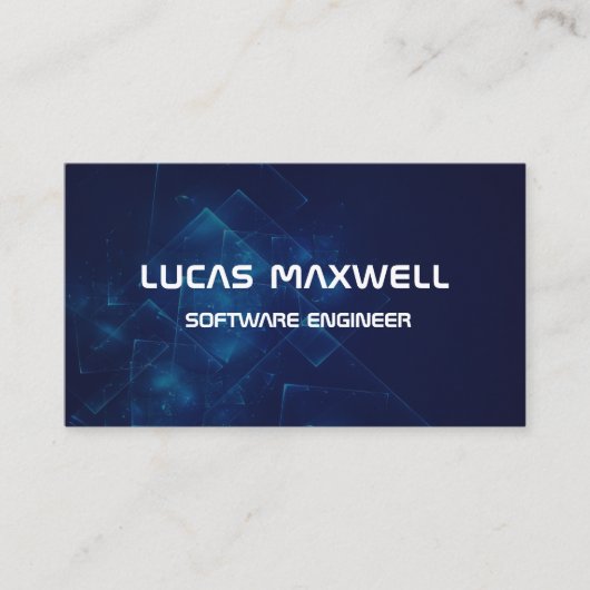 Software Engineer Business Cards dunkelblau Visitenkarte (Vorderseite)