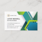 Software Engineer Business Cards grün Visitenkarte (Rückseite)