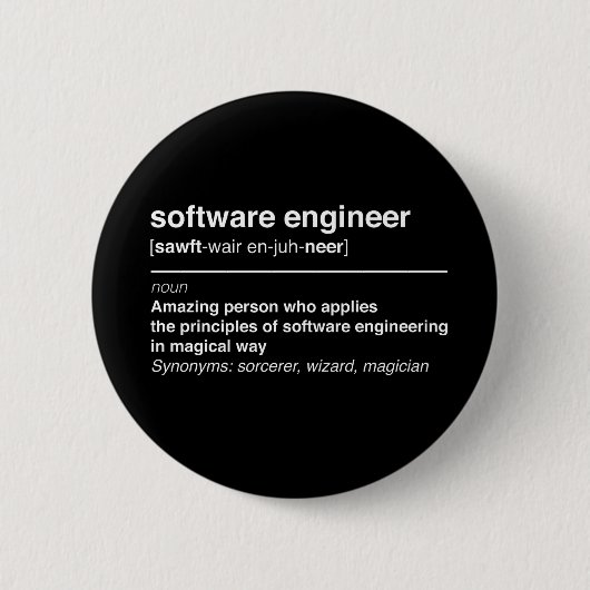 Software Engineer Button (Vorderseite)