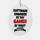 Software Engineer by Day Gamer by Night Keramik Ornament (Rechts)
