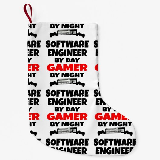 Software Engineer by Day Gamer by Night Kleiner Weihnachtsstrumpf (Vorderseite)