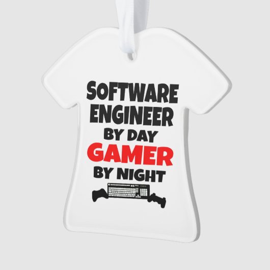 Software Engineer by Day Gamer by Night Ornament (Vorderseite)