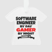 Software Engineer by Day Gamer by Night Ornament (Vorderseite)