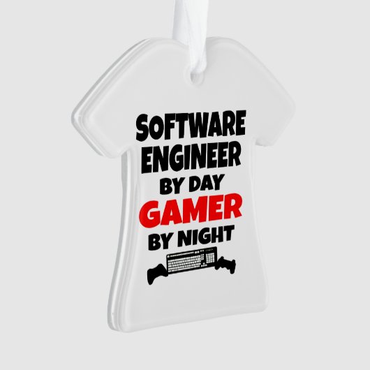 Software Engineer by Day Gamer by Night Ornament (Vorderseite)
