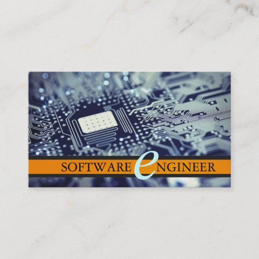 Software-Engineer, Computer Business Card Visitenkarte (Vorderseite)