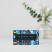 Software Engineer Cyber Security Business Card Visitenkarte (Stehend Vorderseite)