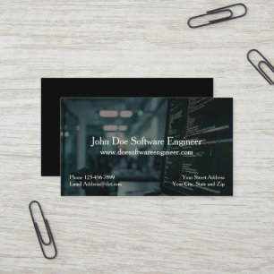 Software Engineer Cyber Security Business Card Visitenkarte