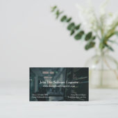 Software Engineer Cyber Security Business Card Visitenkarte (Stehend Vorderseite)