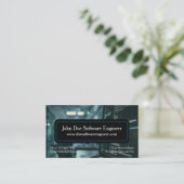 Software Engineer Cyber Security Business Card Visitenkarte (Stehend Vorderseite)