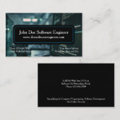 Software Engineer Cyber Security Business Card Visitenkarte (Vorne/Hinten)