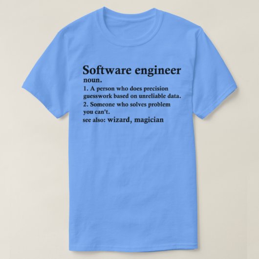 Software Engineer Definition Computer-Programmiere T-Shirt (Design vorne)